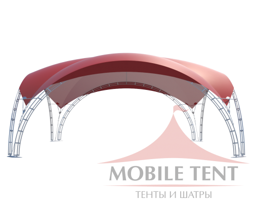 Арочный шатёр 10х10 — 100 м²(V) Схема 1